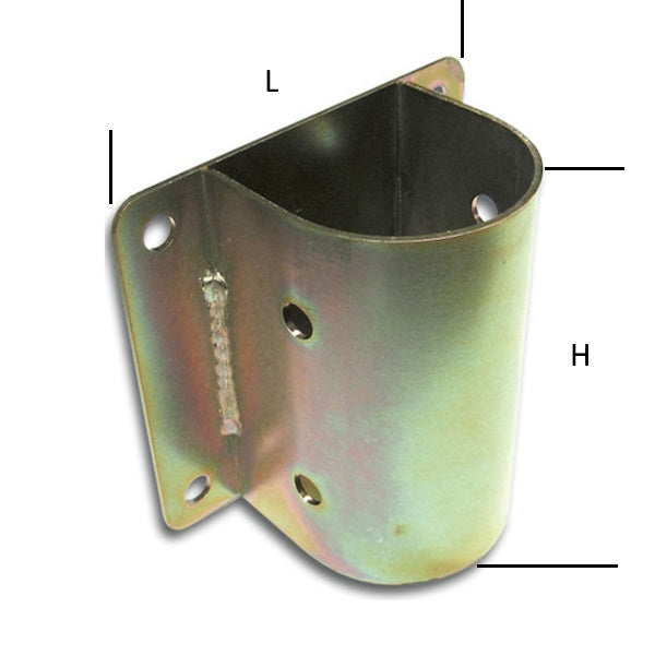 MINUTEX SUPPORTO TONDO PER PARAPETTO PER TRAVI IN ACCIAIO ZINCATO