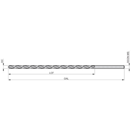DORMER PUNTA ELICOIDALE A125 EXTRA LUNGA HSS BS328 D.MM11,00X250