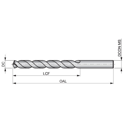 DORMER PUNTA ELICOIDALE A777 CORTA HSS-E CO DIN338 D.MM 2,00X 49