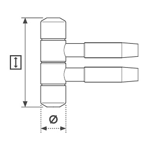 AGB CERNIERA ANUBA PER LEGNO CROMO OPACO D.MM14X50