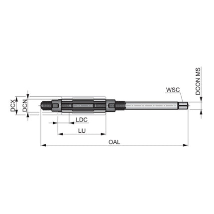 DORMER ALESATORE A MANO REGOLABILE B334 HSS NR. 9 D.MM 24,0- 27,5X218*