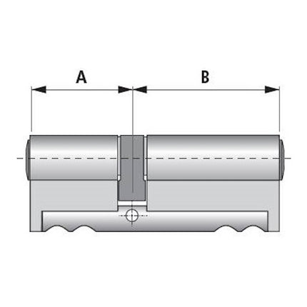 DIERRE CILINDRO CHIAVE-CHIAVE NEW POWER MM40-40 CON 3 CHIAVI NORMALI