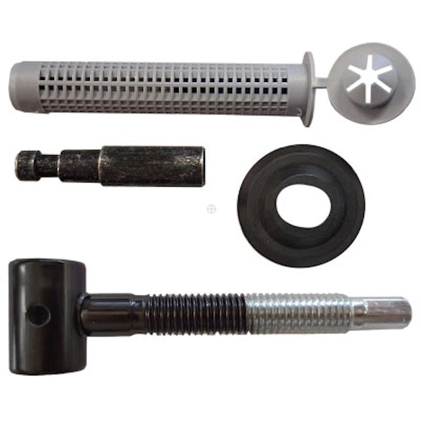 MANFREDI CARDINE A MURO CON TASSELLO IN RETE PERNO D.MM12 COLORE NERO