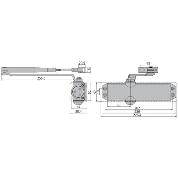 ASSA ABLOY CHIUDIPORTA AEREO SERIE DC120