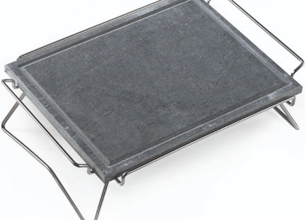 OMPAGRILL PIETRA OLLARE NATURALE CON SUPPORTO PIEGHEVOLE CM 40X50
