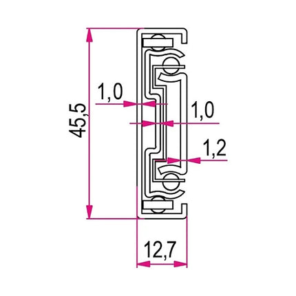 RAM GUIDE PER CASSETTI A SFERA ESTRAZIONE TOTALE PORTATA KG 30 MM400