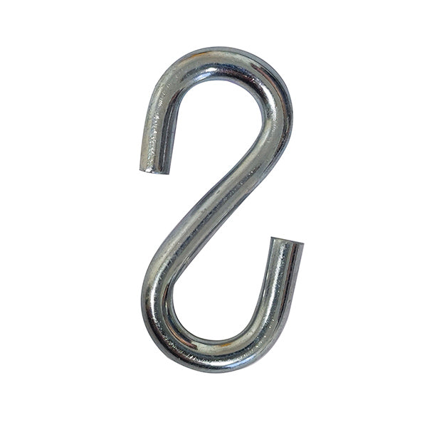 GANCIO AD ESSE IN ACCIAIO ZINCATO BIANCO