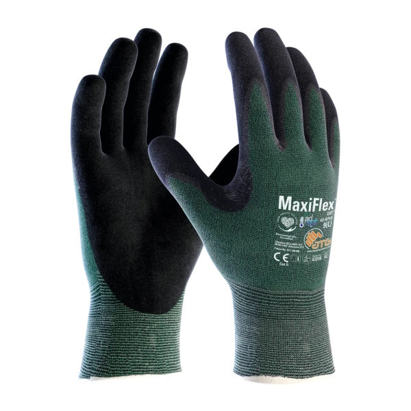 ATG GUANTI MOD. MAXIFLEX CUT CON AD-APT A42-8743 COLORE NERO/VERDE