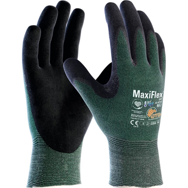 ATG GUANTI MOD. MAXIFLEX CUT CON AD-APT A42-8743 COLORE NERO/VERDE
