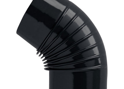 SAVE MEZZO GOMITO PER STUFE SMALTATO NERO OPACO D.CM13
