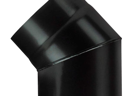 SAVE MEZZO GOMITO PER STUFE SAVE PLUS PORCELLANATO NERO OPACO D.CM12*