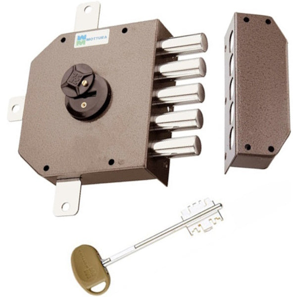 MOTTURA SERRATURA APPLICARE DOPPIA MAPPA QUINTUPLA ENTRATA MM63 20.540