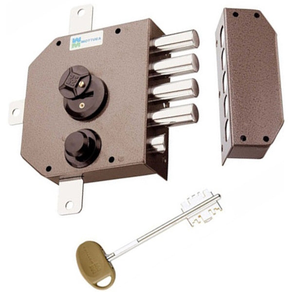 MOTTURA SERRATURA APPLICARE DOPPIA MAPPA QUINTUPLA ENTRATA MM63 20.550