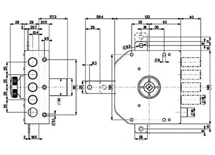 MOTTURA SERRATURA APPLICARE C10 QUINTUPLICE ENTRATA MM63 30.651 SX