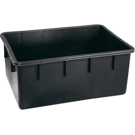 MASTELLONE RETTANGOLARE IN POLIETILENE NERO LT220 CM88X63X50