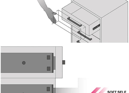 RAM GUIDE PER CASSETTI ESTRAZIONE TOTALE SOFT-SELF CLOSING KG40 MM350