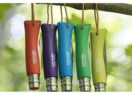 OPINEL COLTELLO AVVENTURIERO CON LACCIO LAMA INOX CM8 CON MANICO VIOLA