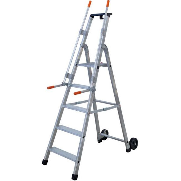 FACAL SCALA MAYORA' DA LAVORO IN ALLUMINIO CON RUOTE