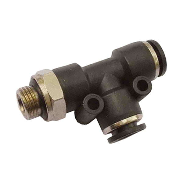 KONFIT RACCORDO A T POLIMERO NERO MASCHIO LATERALE GIREVOLE ART. RP71