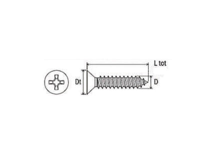 MUSTAD VITE AUTOFILETTANTE TSP PH ZINCATA BIANCA D.MM 4,2X38