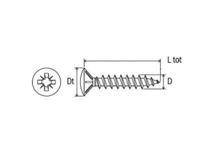 MUSTAD VITE PANELVIT FR PZ FRENANTE PER LEGNO NICHELATA