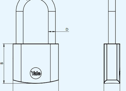 YALE LUCCHETTO OTTONE ARCO STANDARD IN BLISTER