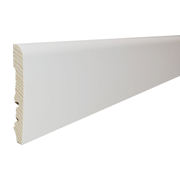 PIRCHER BATTISCOPA IN ABETE GIUNTATO RIVESTITO BIANCO MM10X70X2250