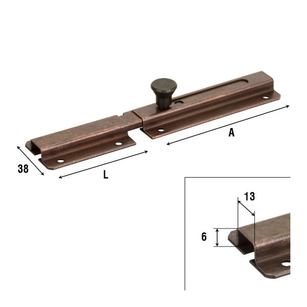 ALDEGHI ART. 215 CATENACCIO TRASVERSALE RICOPERTO BRONZATO