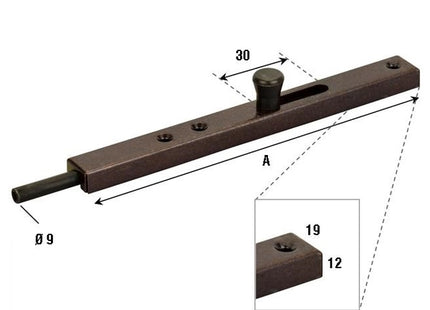 ALDEGHI ART. 231 CATENACCIO VERTICALE CON FORI BRONZATO MM500