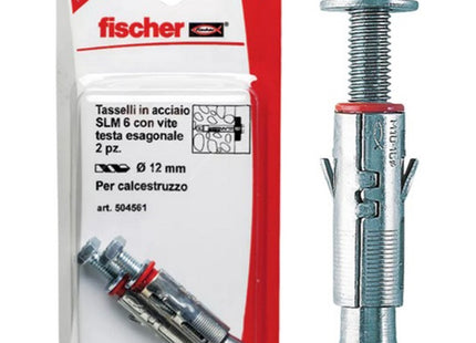 FISCHER  TASSELLI IN ACCIAIO CON VITE SLM TE K IN BLISTER