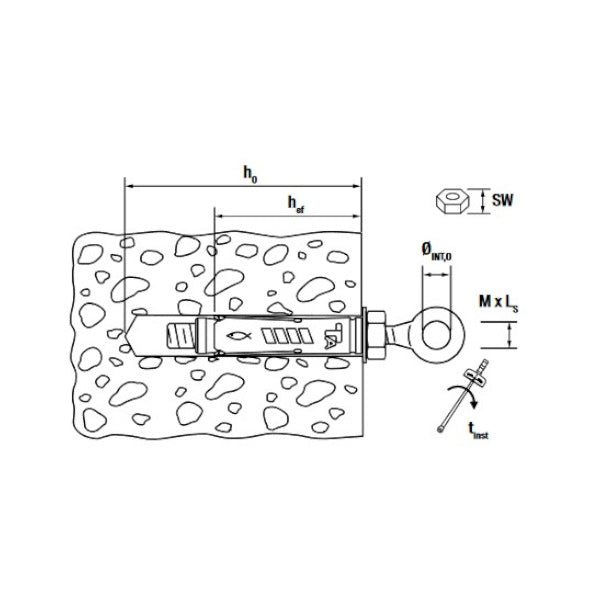 FISCHER TASSELLO TA M-O 8 IN METALLO CON OCCHIOLO