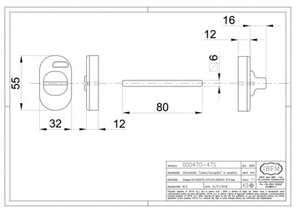 IBFM CHIAVISTELLO LIBERO-OCCUPATO ART.47 PER CILINDRO OVALE