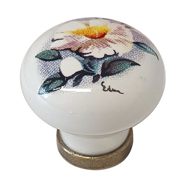 METAL STYLE POMOLO PER MOBILI IN PORCELLANA FLORENCE D.MM30