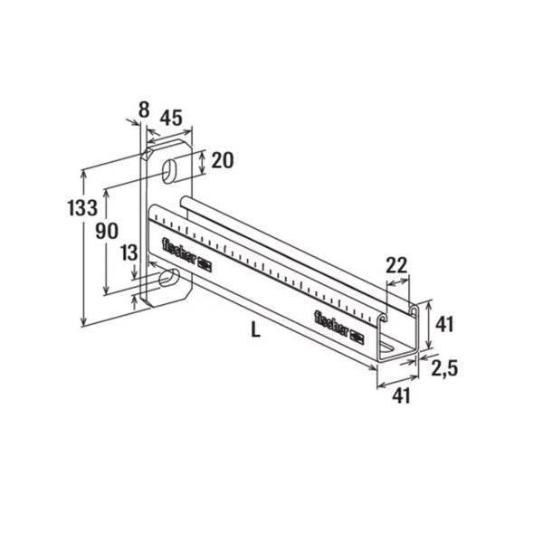 FISCHER SAMONTEC MENSOLA A SBALZO FCA CON PROFILI GAMMA FUS
