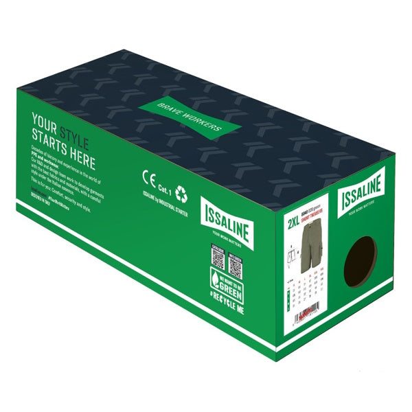 ISSA BERMUDA DA LAVORO RAPTOR MULTITASCHE COLORE VERDE