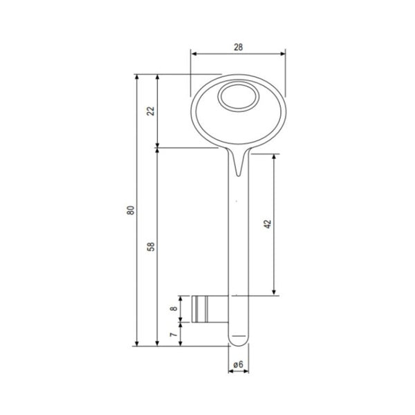 AGB CHIAVE PATENT PER PORTE INTERNE BRONZATA