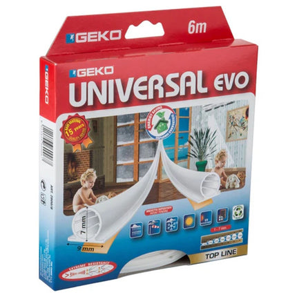 GEKO 2800/12 GUARNIZIONE ADESIVA PER INFISSI MM7X9 MT6 TRASPARENTE