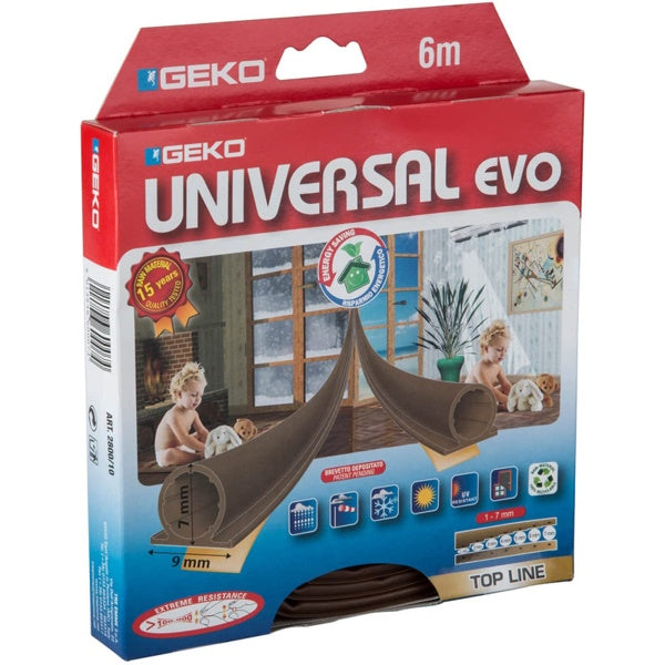 GEKO 2800/10 GUARNIZIONE ADESIVA PER INFISSI MM7X9 MT6 MARRONE