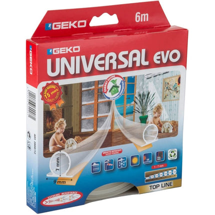 GEKO 2800/12 GUARNIZIONE ADESIVA PER INFISSI MM7X9 MT6 TRASPARENTE