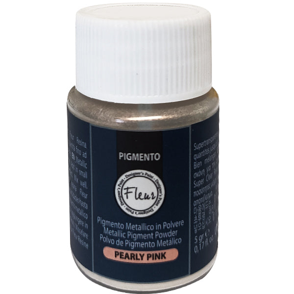 FLEUR PIGMENTO METALLIZZATO IN POLVERE PER RESINE PEARLY PINK GR 5