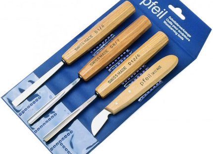 PFEIL SET DI 4 SGORBIE PER LEGNO MOD. AMATEUR IN BUSTA