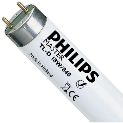 PHILIPS TUBO NEON FLUORESCENTE MASTER TL-D SUPER 80 18W G13 4000K*