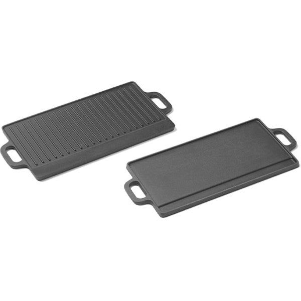 OMPAGRILL PIASTRA DI COTTURA IN GHISA SMALTATA DOUBLE FACE CM 43X23