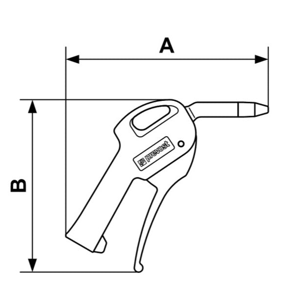 PREVOST PISTOLA DI SOFFIAGGIO ARIA UGELLO ANTIGRAFFIO ART.27102 PREP