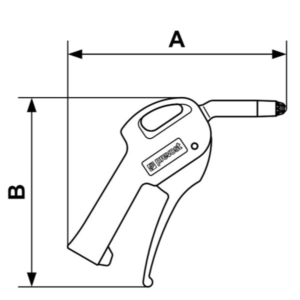 PREVOST PISTOLA DI SOFFIAGGIO ARIA UGELLO SILENZIATO ART.27102 SILP
