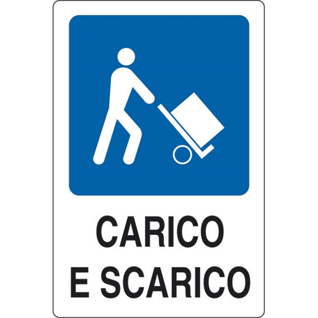 SEGNALE CARICO E SCARICO ADESIVO MM300X200