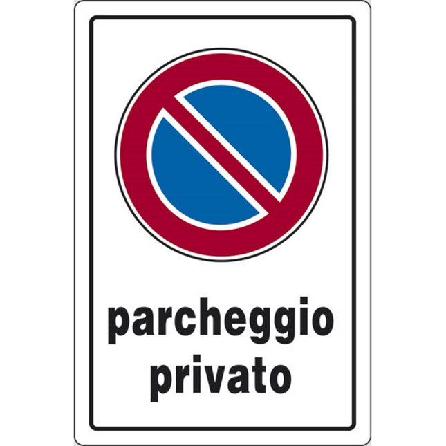 SEGNALE PARCHEGGIO PRIVATO IN PLASTICA MM300X200