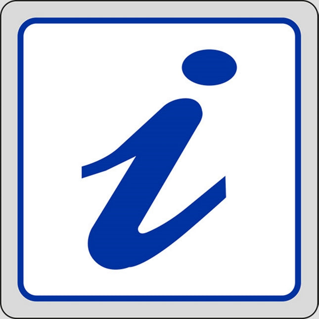 SEGNALE I (INFORMAZIONI) ADESIVO MM160X160