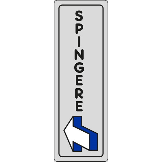 SEGNALE SPINGERE (CON FRECCIA) ADESIVO MM150X 50