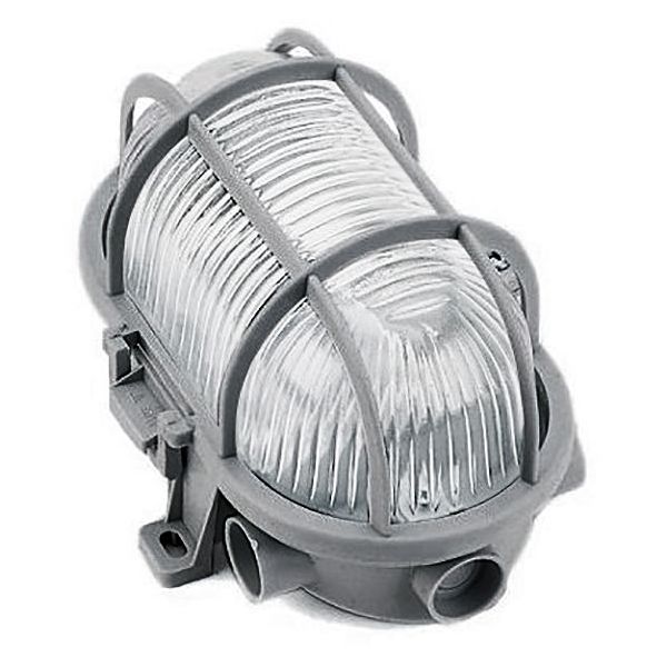 FAEG PLAFONIERA MOD. TARTARUGA CON GABBIA IP44 COLORE GRIGIO